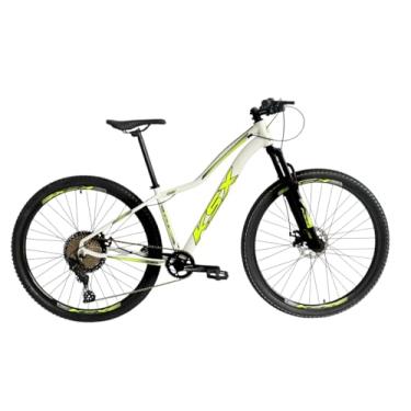Imagem de Bicicleta Aro 29 Mtb Ksx Sd7 Feminina Aluminio 12v Garfo com Trava K7 11/50 Freio a Disco Hidráulico Kit 1x12 (Branco/Amarelo, 15)