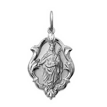 Imagem de Pingente Mini 1cm Nossa Senhora Aparecida Retangular Ouro 18k Branco k