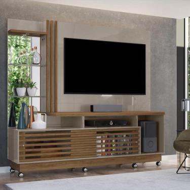 Imagem de Estante de TV 60 Pol 200cm com Rodízio Sala de Estar Lumari M20 - D'Ro