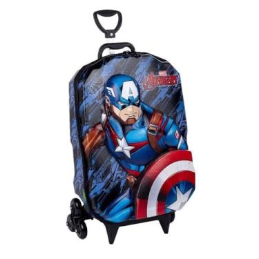 Imagem de Mochila Infantil Com Rodinha Capitao America - 100614