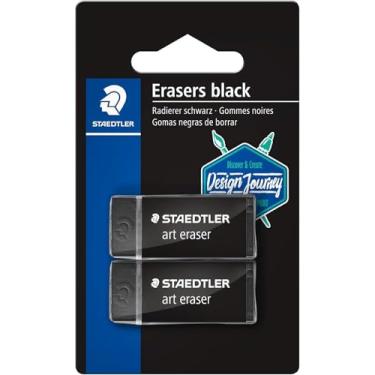 Imagem de STAEDTLER Borracha rasoplast 2 Unidades Preto - 526B3BK2C - Borracha Artística com Luva Deslizante, Desintegração Mínima, Livre de Ftalatos e Látex