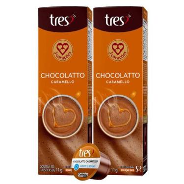 Imagem de 2x Cápsula de Café Tres 3 Corações Chocolatto Caramello 10 Unidades, C