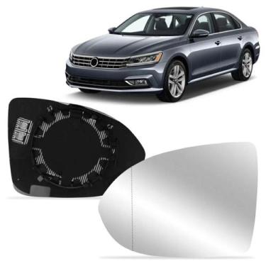Imagem de Lente Retrovisor Com Aquecimento Para Passat 2016 A 2020 - SP ACESSÓRI