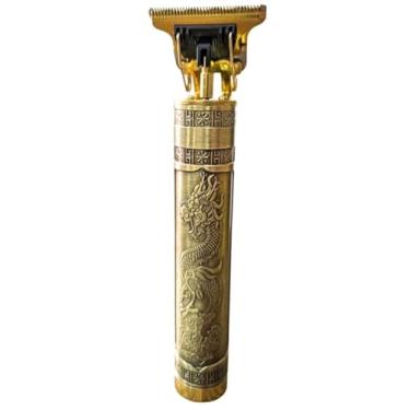 Imagem de Máquina Profissional Dragão Acabamento Sem Fio Cabelo Barba Pezinho Personalizada Com Limitador de Lamina Ajustável Recarregável 4 Pentes Óleo Escovinha Kit Conjunto Aparador Acabamento