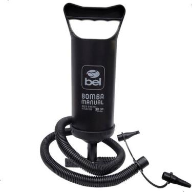 Imagem de Bomba De Ar Manual Colchão Piscina Boia Bel Cor Preta, 120200