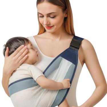 Imagem de Canguru Ergonômico para Bebê Ajustável com Fivela Resistente e Alças Largas Ergobaby Carregador Baby Sling Posições Bolsa