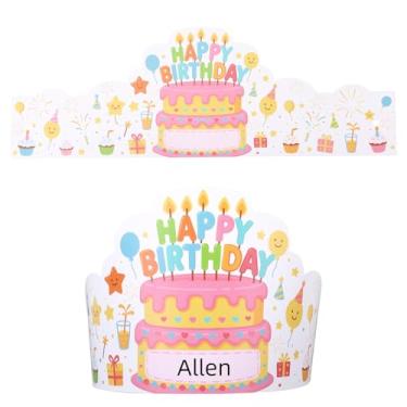 Imagem de 36 Peças Coroas de Aniversário para Crianças, Coroas de Papel Chapéus Feliz Aniversário Conjunto Decoração Festa para Sala Aula Jardim Infância Pré-Escola (Estilo 1)