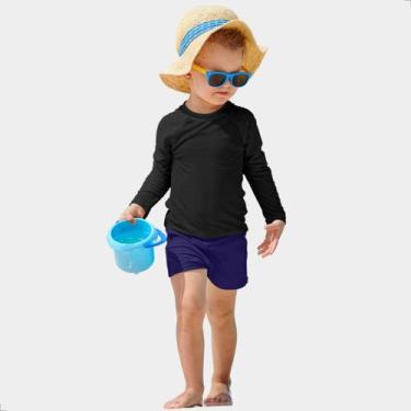 Imagem de Conjunto Infantil UV Blusa Short Proteção Solar Moda Praia - Tech Malh
