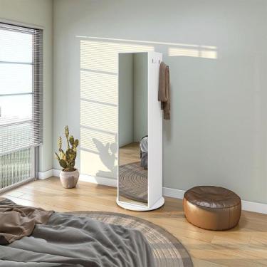 Imagem de Sapateira Esthela em MDF e MDP com Espelho Lopas, Branco