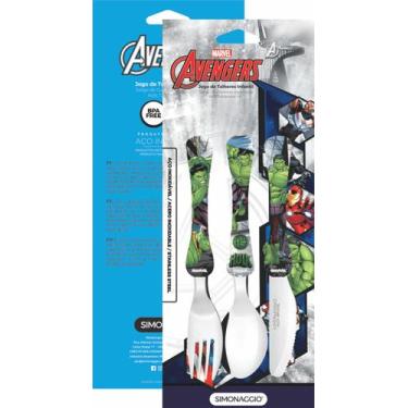 Imagem de Jogo de Talher Inox Infantil Rosa Simonaggio Cabo de Plastico Unisex D