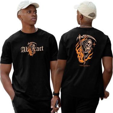 Imagem de Camiseta Basica Algodão‎ The Dark Mode Dead Orange Abstract-Unissex