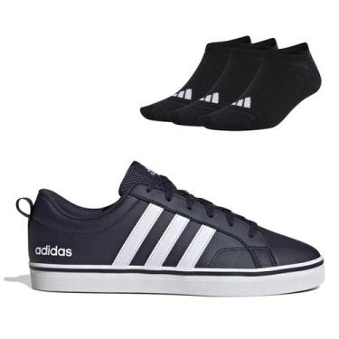 Imagem de Kit Tênis Adidas Masculino Vs Pace 2.0 + 3 Pares de Meias Adidas Invis