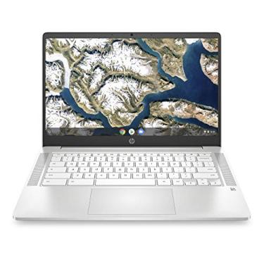 Imagem de Notebook HP Chromebook 14" FHD, Intel Celeron N4000, 4 GB RAM, 32 GB eMMC, Chrome (14a-na0060nr, cerâmica branca)