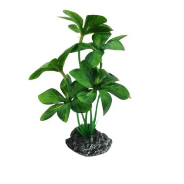 Imagem de JGbaby Plantas artificiais de aquário, decorações para aquários de peixes, rede de folha de betta, 15 cm, plantas realistas de seda e plástico, decoração de madeira flutuante para betta, peixes