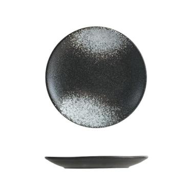 Imagem de Prato de cerâmica estilo japonês retrô simples requintado resistente a altas temperaturas - spray branco