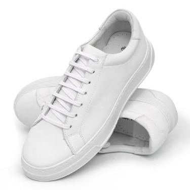 Imagem de Tênis Casual Sneaker Masculino Confort em Couro Fly Premium - Mr Light