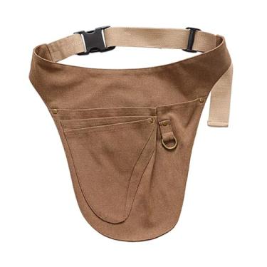 Imagem de Fenteer Cinto de ferramentas Bolsa de ferramentas portátil resistente ao desgaste Bolsa de multifuncional de cintura para eletricista Agricultor Carpinteiro, Camelo