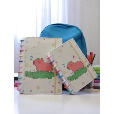 Imagem de Caderno de Disco inteligente Capa Dura Capivara Disco B5 e A5 com 80 f