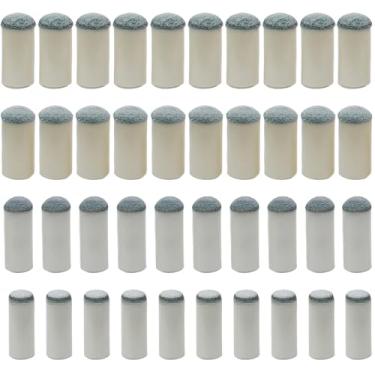 Imagem de Zorfeter 40 peças de pontas de taco de sinuca deslizantes, kit de substituição de pontas de taco de bilhar, sem cola, pontas de taco de bilhar para sinuca e tacos de sinuca (9 mm/10 mm/12 mm/13 mm
