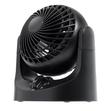 Imagem de Ventilador de mesa IRIS USA WOOZOO, circulador de ar, 3 velocidades, distância máxima de ar de 9,8 m, inclinação ajustável de 112°, baixo ruído de 27,5 db, ventilador pequeno para quarto, escritório