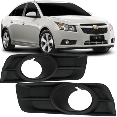 Imagem de Par Grade Parachoque Moldura Farol Milha Cruze 2012 2013