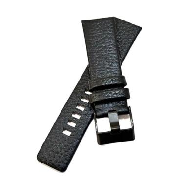 Imagem de Pulseira Relógio Couro 26mm Compatível com a Marca Diesel (Preto, 26mm)