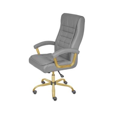 Imagem de Cadeira Escritorio Oslo - Cinza | Dourado Matte