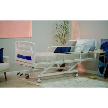 Imagem de Cama Hospitalar Bleeze 3 movimentos manual Renovar com Colchão D28 + Andador + Cadeira de Rodas