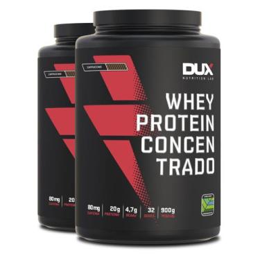 Imagem de Kit 2 Whey Protein Concentrado Dux Cappuccino 900g