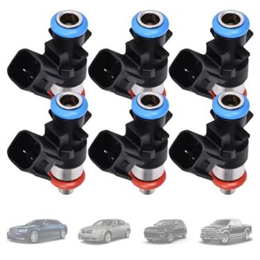 Imagem de Injetores de combustível 0280158233 FIT Chrysler 200 300 Dodge Charger Challenger Jeep Grand Cherokee Wrangler Ram 1500 2500 3500 3.6L – Substitua 05184085AC, 5184085AC, design de 4 furos