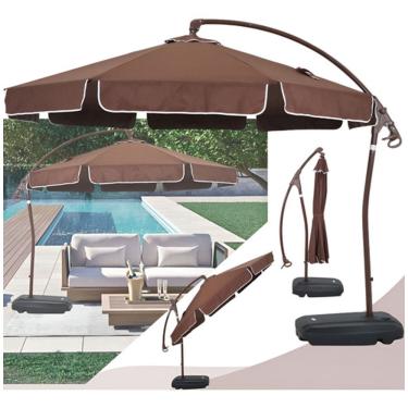 Imagem de Ombrelone Búzios Bel Qualidade Premium em Aluminio p/ Praia e Piscina. Nao Oxida Super Duravel 3 Metros de Diametro