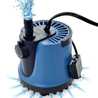 Imagem de MSELTOS Bomba de depósito pequena automática de 1/30HP 400 GPH 1,5 m cabeça máxima 115V bomba de água submersível para piscina jardim porão de lago, desligamento automático
