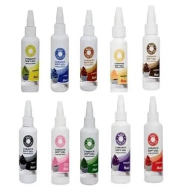 Imagem de Kit 10 Corante Alimentício Soft Gel Mago - 15ml Confeitaria