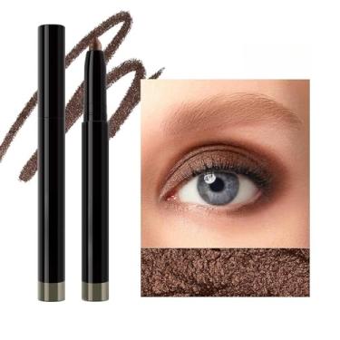 Imagem de Wavuketu Sombra marrom, lápis de sombra creme, à prova d'água, de longa duração, bastão de iluminador hipoalergênico de alto pigmento cria um visual multidimensional para os olhos (07# marrom)