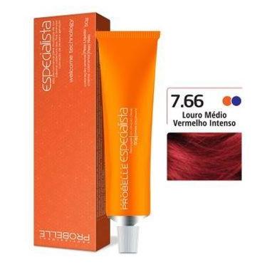 Imagem de Coloração Especialista Probelle 7.66 Louro Médio Vermelho Intenso 50 G