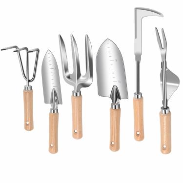 Imagem de Ferramenta extrator de ervas daninhas, ferramenta de remoção de ervas daninhas de aço inoxidável, extrator de ervas daninhas, ferramenta de remoção de ervas daninhas com cabo de madeira ergonômico