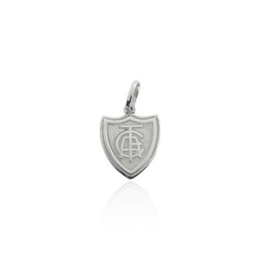 Imagem de Pingente chapa escudo américa - 1,5cm  prata 925 - Noble Joias