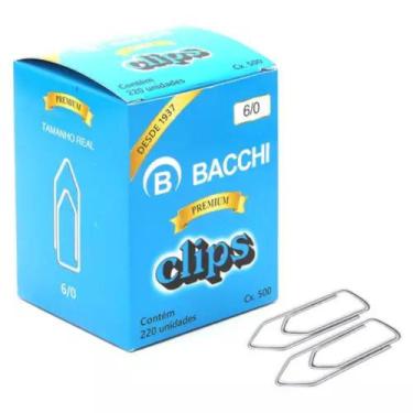 Imagem de Clips de aço galvanizado 6/0 caixa c/ 220 unidades - bacchi