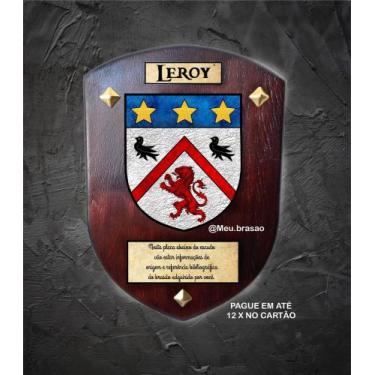 Imagem de Brasão da família Leroy ( feito na madeira ) - @meu.brasao