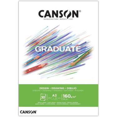 Imagem de Bloco Canson Graduate Dessin Branco 160g A3 30fls