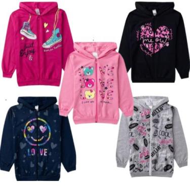 Imagem de Kit 3 Jaquetas Infantil Juvenil Menina Inverno Premium com Ziper e Cap