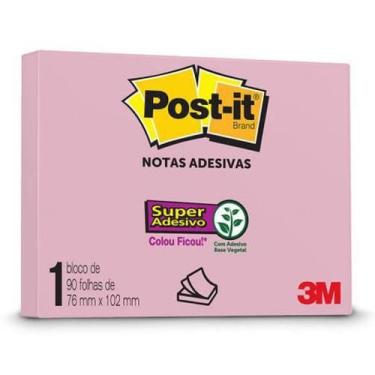 Imagem de Bloco Post-It 657 - Rosa Milnio - Com 90 Folhas - 3M