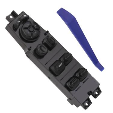 Imagem de Vurkcy Botão de controle de interruptor de janela Master Power Front Left Driver Side Apto para Jeep Cherokee 1997 1998 1999 2000 2001, substitui OEM 68171681AA 56009449AB 56009449AC, 1 botão