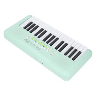 Imagem de Tomvorks 32 Teclado Digital -chave, 16 Tons, 10 Ritmos, Vibrato Sustentam Efeitos de Eco Teclado de Piano Eletrônico Com Microfone, Adequado para Prática, Gravação e Reprodução (Verde escuro)