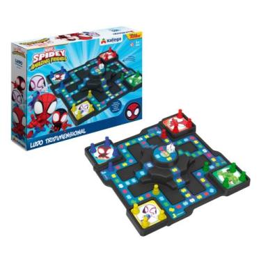 Imagem de Jogo de Ludo Tridimensional Avengers Spidey Recomendado para Crianças 