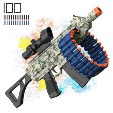 Imagem de Brinquedo elétrico automático JakMean Toy com 100 dardos de espuma
