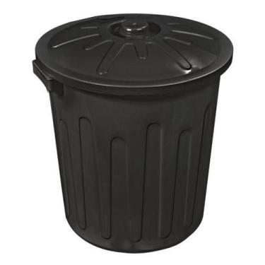 Imagem de Lixeira Cesto Balde Fechado C/ Tampa 30 Litros Reforçado CF30PT Arqpla