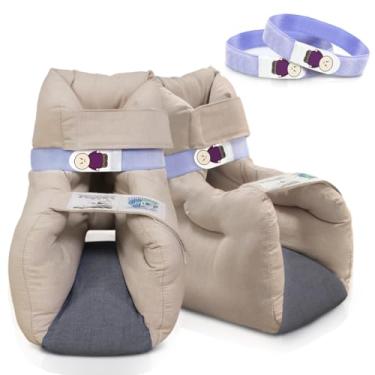 Imagem de EZ Assistive Protetores de calcanhar para feridas de pressão na cama, almofada confortável para pacientes acamados, remover escaras, botas de tornozelo para alívio da dor de úlcera enquanto dormem