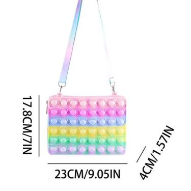 Imagem de Saco de armazenamento quadrado de bolha de silicone sensorial bolsa de