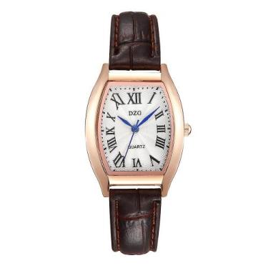 Imagem de Relógios de pulso analógicos de quartzo com pulseira de couro com puls